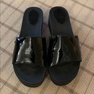 UGG patent leather slides